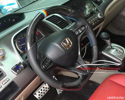 Honda Civic 8th Gen Custom Carbon Fibre Steering Wheel