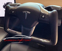 Tesla Model 3/Model Y 2017-2021 Custom Carbon Fibre Yoke Steering Wheel