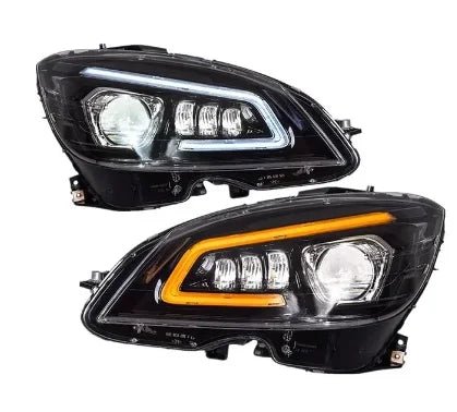 LED Dynamic Headlight Upgrade For Mercedes Benz C - Class W204 2007 - 2011 - Fast Life Customs