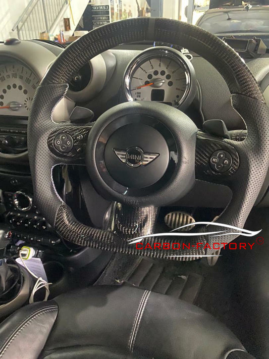 Mini Cooper Custom Carbon Fibre Steering Wheel