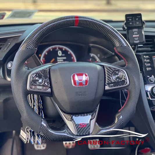 Honda Civic 10th Gen Custom Carbon Fibre Steering Wheel