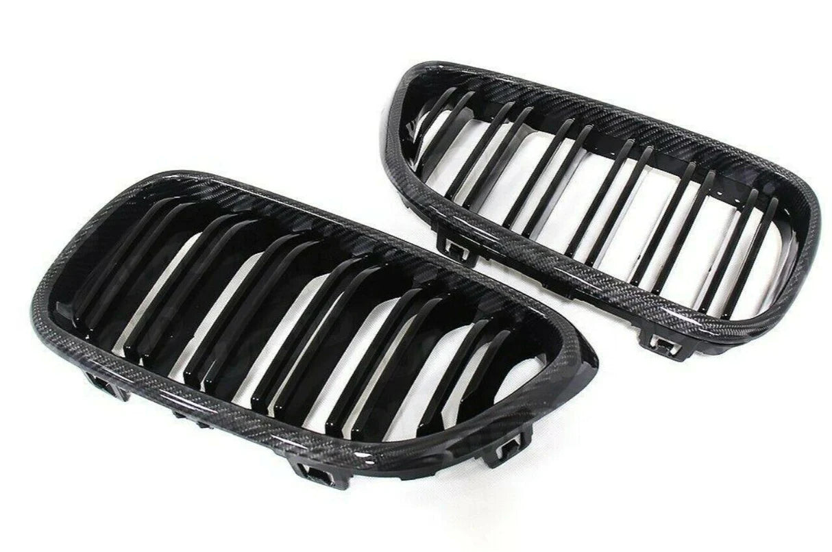 Kidney Grille Replacement Dry Carbon Fiber + ABS Grill For BMW 2 Series 2014-2020