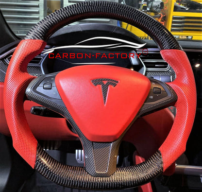 Tesla Model S Custom Carbon Fibre Steering Wheel