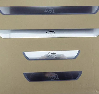 Seat FR Stainless Steel Door Sill Guards (4pc) - Fast Life Customs